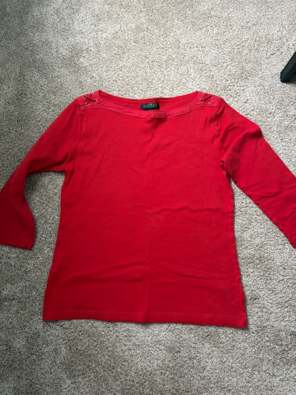 Ralph Lauren Red Top / Size Large / Cotton